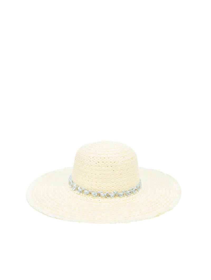 Chapeau en paille à chaîne